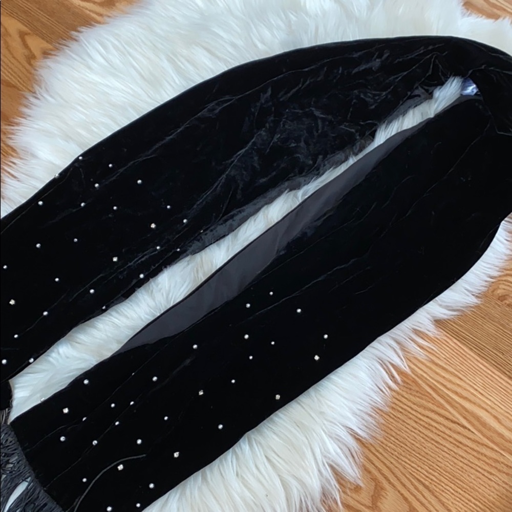 INC Embellished Velvet Wrap with Fringe - Picture 11 of 15